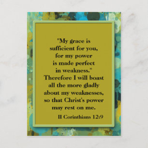 Inspirational Christian Bible Verse Postcard