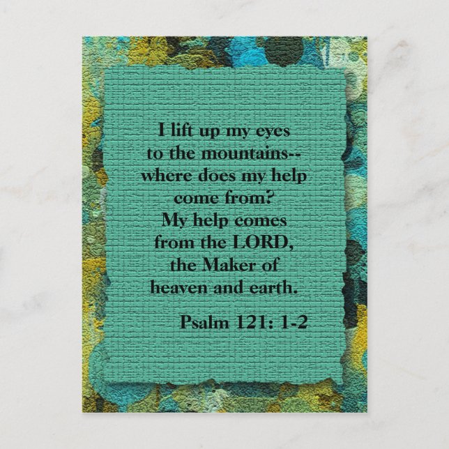 Inspirational Christian Bible Verse Postcard (Front)