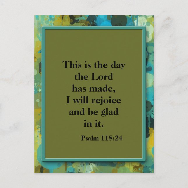 Inspirational Christian Bible Verse Postcard (Front)