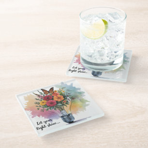 Inspirational Christian Bible Verse /Scripture Glass Coaster