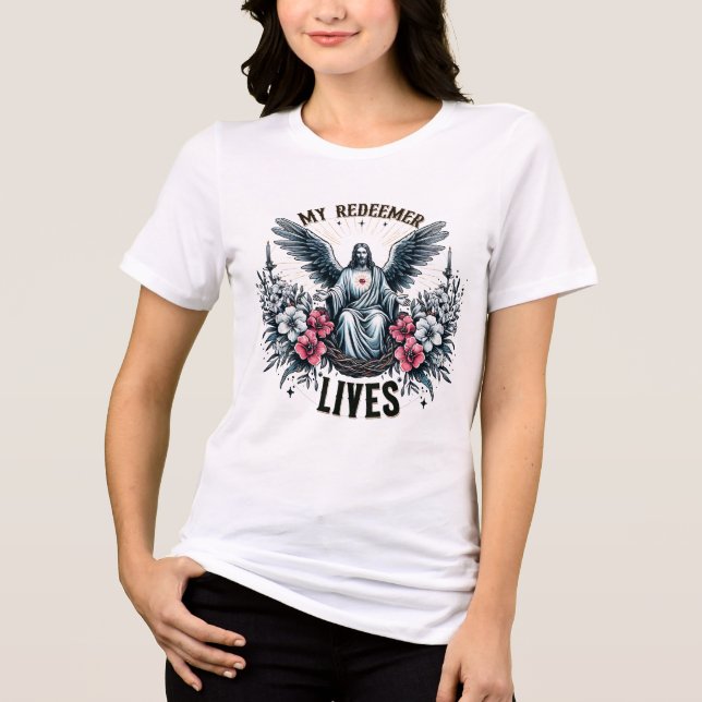 Inspirational Christian Bible Verse///Scripture Tri-Blend Shirt (Front)