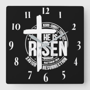 Inspirational Christian Bible Verse Square Wall Clock