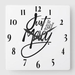 Inspirational Christian Bible Verse Square Wall Clock