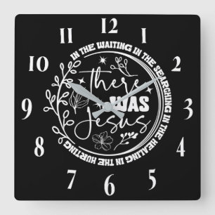 Inspirational Christian Bible Verse Square Wall Clock