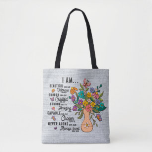 Inspirational Christian Bible Verse Tote Bag