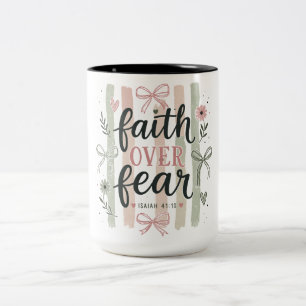 Inspirational Christian Faith Two-Tone Coffee Mug