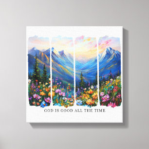 Inspirational Christian God Is Good Canvas Print