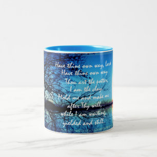 Inspirational Christian Hymn Quote Two-Tone Coffee Mug