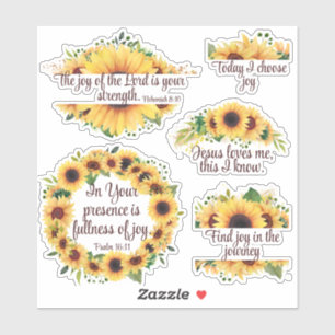 Inspirational Christian Joy Scripture Sunflowers S