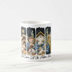 Inspirational Christian Let Us Adore Him Coffee Mug