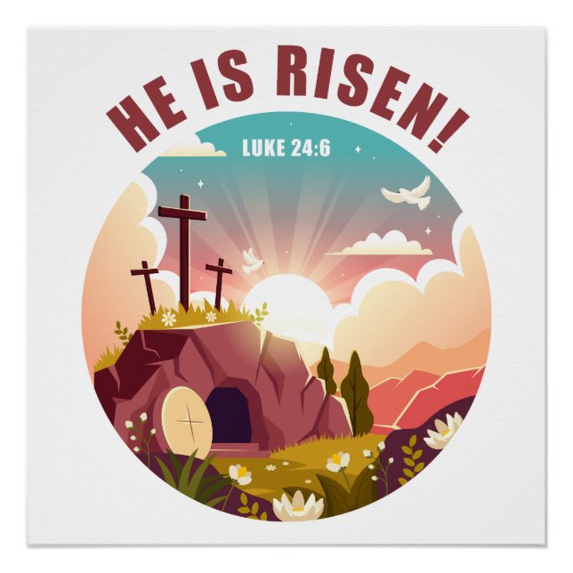 Inspirational Christian Passover Easter Jesus Poster (Front)