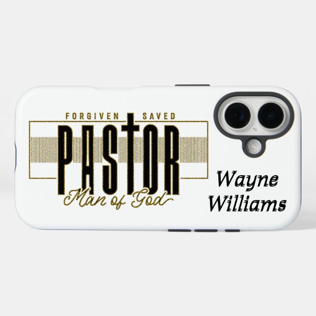 Inspirational Christian Pastor/Personalised Case-Mate iPhone Case (Back (Horizontal))