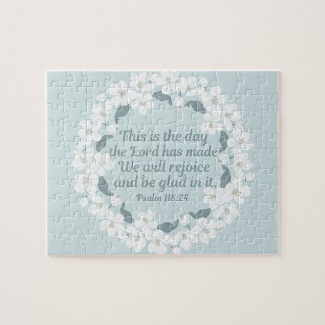 Inspirational Christian Psalm 118:24 Rejoice Jigsaw Puzzle (Horizontal)