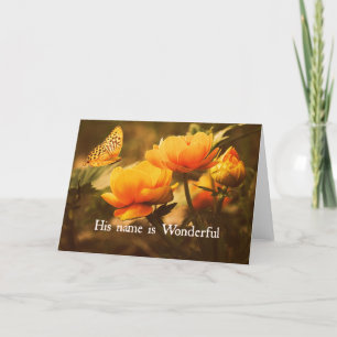 Inspirational Christian Quote: His Name is Card