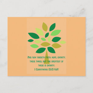 Inspirational christian quote  postcard