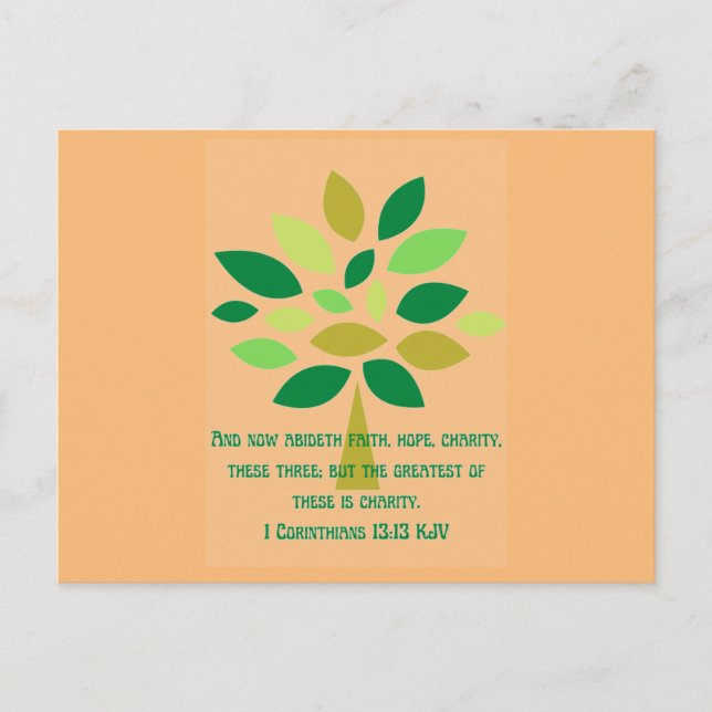 Inspirational christian quote  postcard (Front)