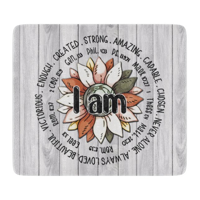 Inspirational Christian Saying Cutting Board (Front)