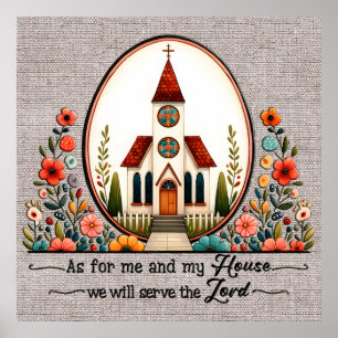 Inspirational Church House Scripture/Sublimaltion Poster