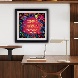 Inspirational Classroom Quote Sunshine  Floral Poster