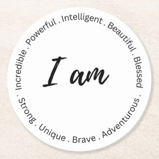 Inspirational coast round paper coaster