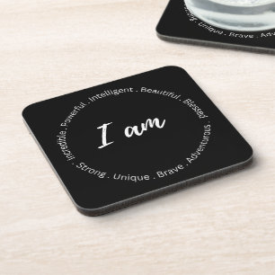 Inspirational coaster black