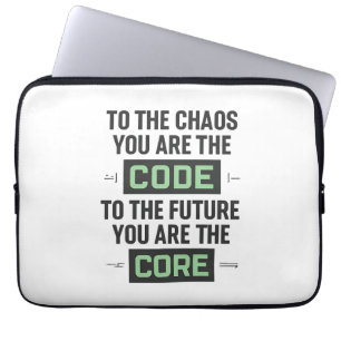 Inspirational Coding Quote – Code and Core Laptop Sleeve