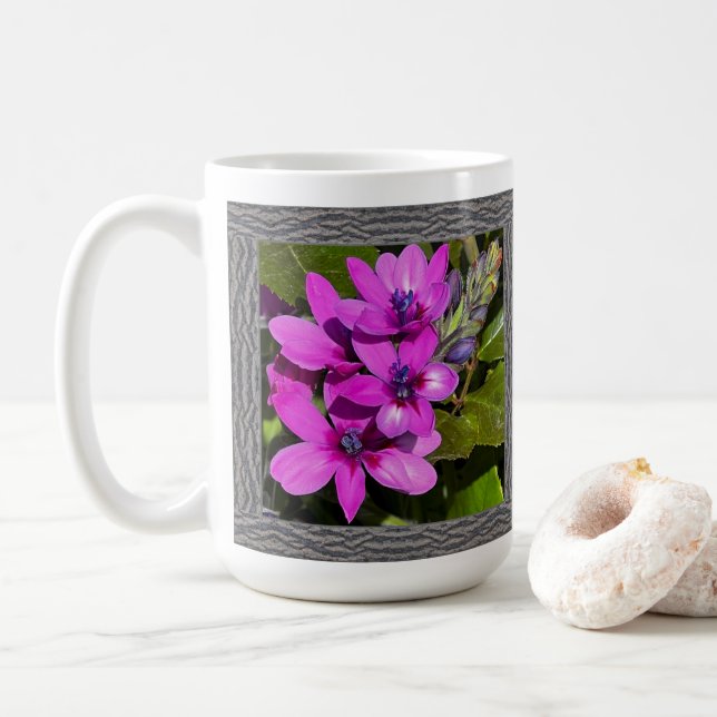 Inspirational Coffee Mug with Lovely Baboon Flower (With Donut)