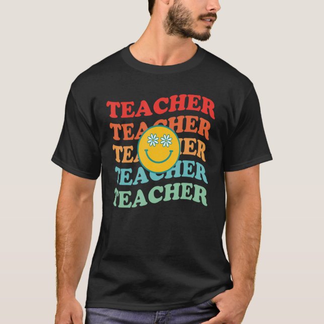 Inspirational Colorful Elementary School Retro Tea T-Shirt (Front)