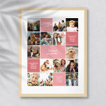 Inspirational Comfort Custom Messages & 14-Photo Poster<br><div class="desc">This modern motivational collage poster design features a clean, grid-style layout that blends personalised photo slots with custom inspirational quotes or personal messages. With a pink and white colour scheme, it creates a bold, contemporary aesthetic that emphasises both visual memories and uplifting messages. The central highlight with elegant script typography...</div>