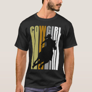 Inspirational Cowgirl Birthday Silhouette Motivati T-Shirt