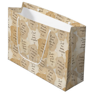 Inspirational Cream Books Magic Large Gift Bag