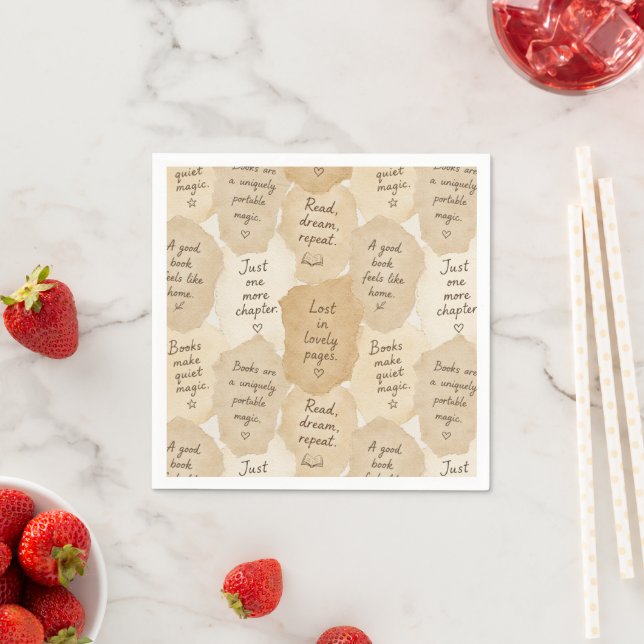 Inspirational Cream Books Magic   Napkin (Insitu)