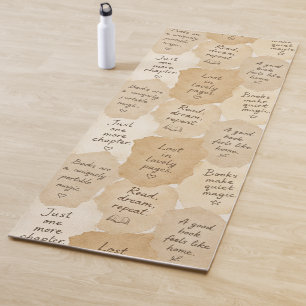 Inspirational Cream Books Magic Yoga Mat