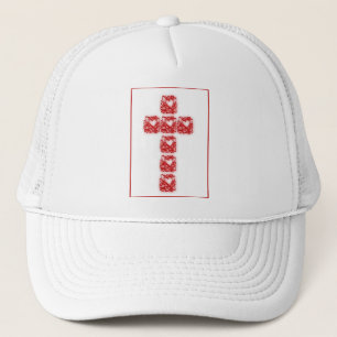 Inspirational Cross Of Hearts Trucker Hat