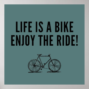 inspirational cycling quotes poster