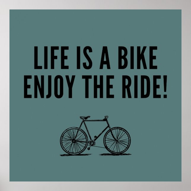 inspirational cycling quotes poster (Front)
