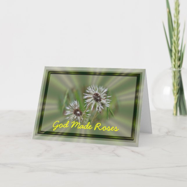 Inspirational Dandelion Card- customise Card (Front)