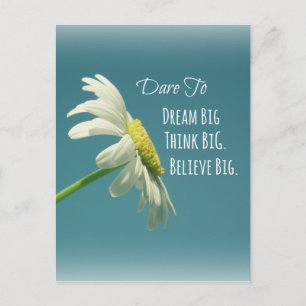Inspirational Dare to Dream Big Quote Postcard
