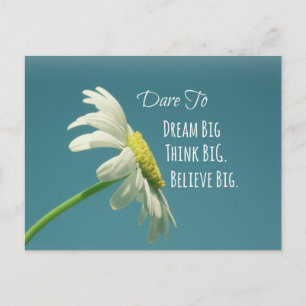Inspirational Dare to Dream Big Quote Postcard