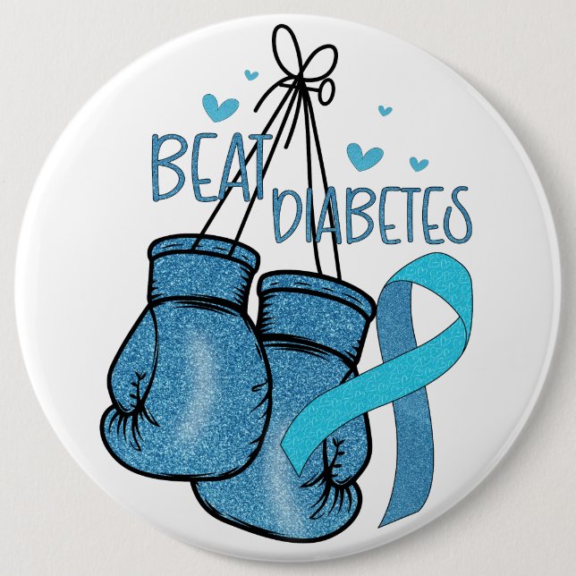 Inspirational Diabetes Awareness/Support 6 Cm Round Badge (Front)