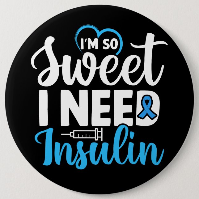 Inspirational Diabetes Awareness/Support 6 Cm Round Badge (Front)