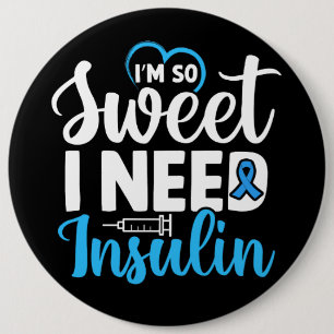 Inspirational Diabetes Awareness/Support 6 Cm Round Badge