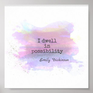 inspirational Dickinson literary quote soft Poster