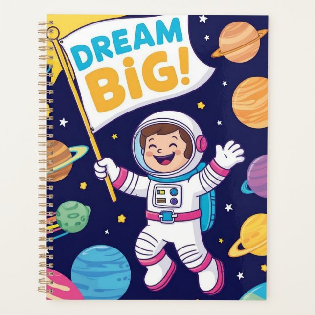 Inspirational "Dream Big" for Children Planner (Front)