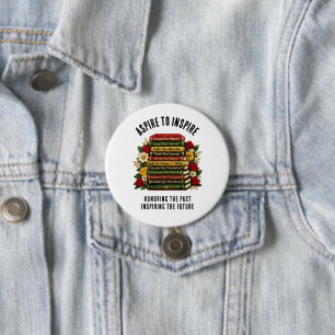 Inspirational Dream Like Martin Black Heroes Books 7.5 Cm Round Badge