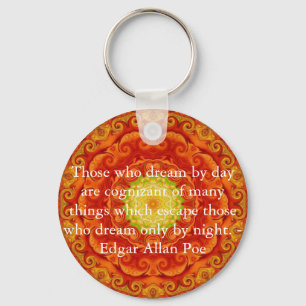 Inspirational Edgar Allan Poe Quote about dreams Key Ring