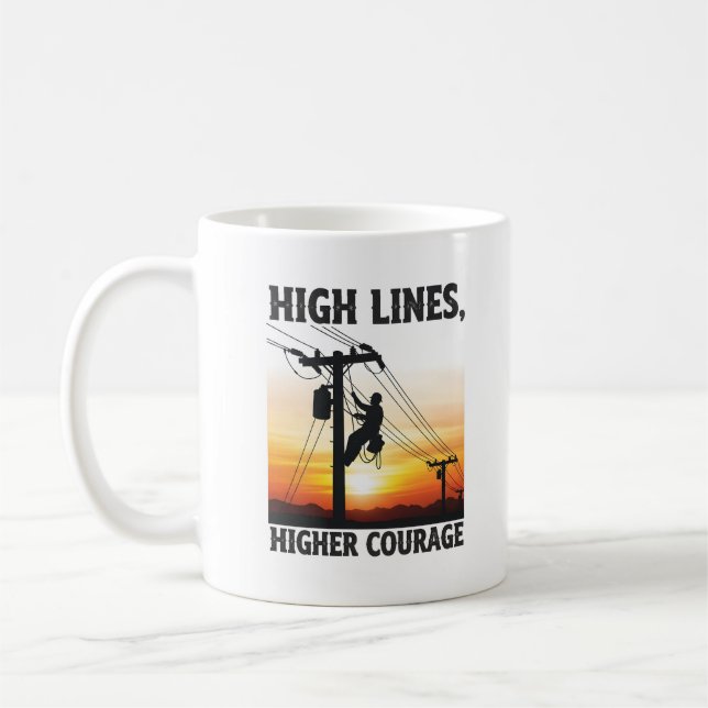 Inspirational Electrical Lineworker Coffee Mug (Left)
