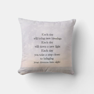 Inspirational Encouragement Poem Art Cushion