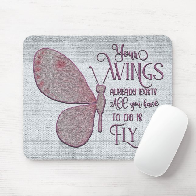 Inspirational Encouragement/Quotes Mouse Mat (With Mouse)