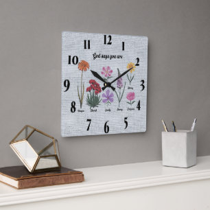 Inspirational Encouragement/Quotes Square Wall Clock